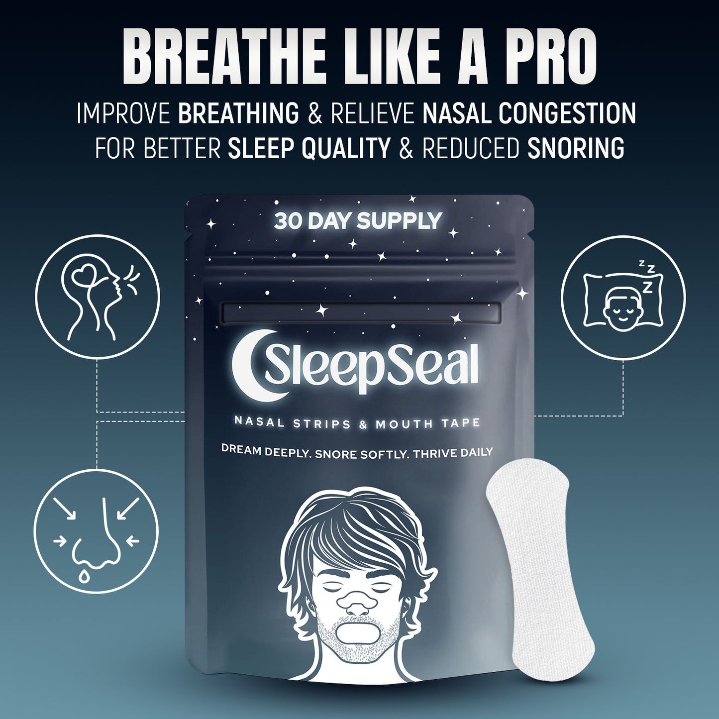 SleepSeal Nasal Strips